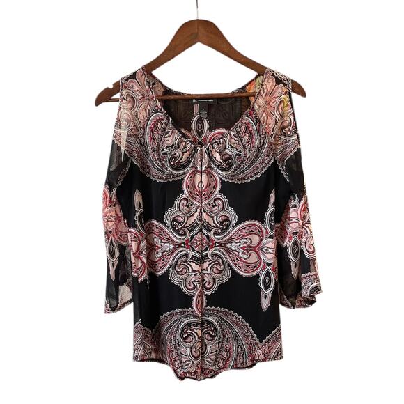 INC International Concepts Paisley Top, Women’s S Whimsigoth Gothic Dark Fairy - Picture 1 of 6